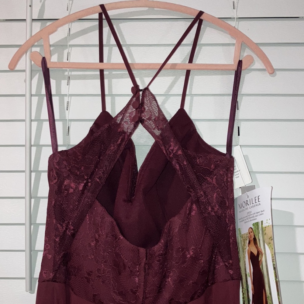 $50 SALE Mori Lee Wine Gown - Picture 8 of 11